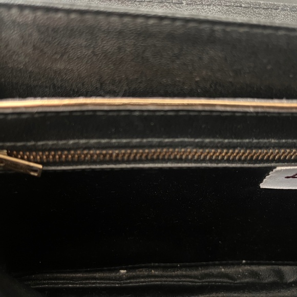 Rare Vintage La Belle Black Leather Purse Made in Canada - Picture 2 of 12